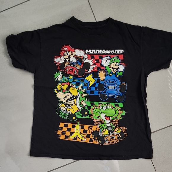Mario Kart Other - Kids' Black Mario Kart Graphic T-Shirt